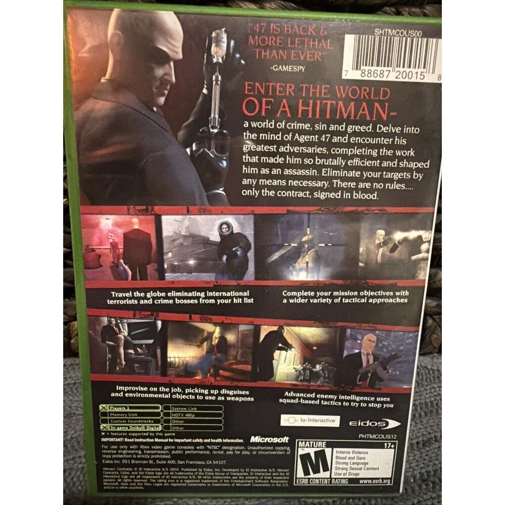 Hitman: Contracts (Microsoft Xbox, 2004) Complete